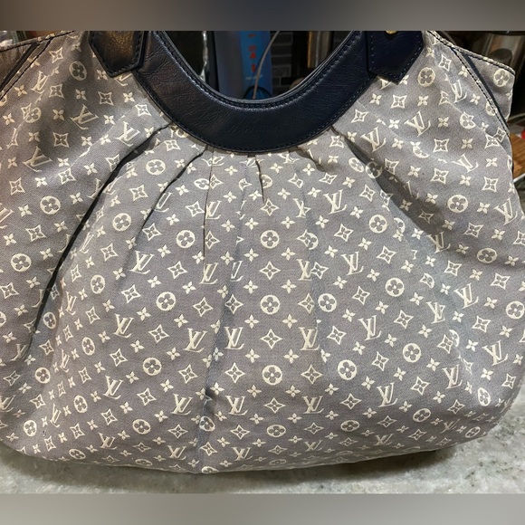 LOUIS VUITTON MINI LIN IDYLLE FANTAISIE HOBO BLUE MONOGRAM LARGE SHOULDER BAG - Picture 11 of 17